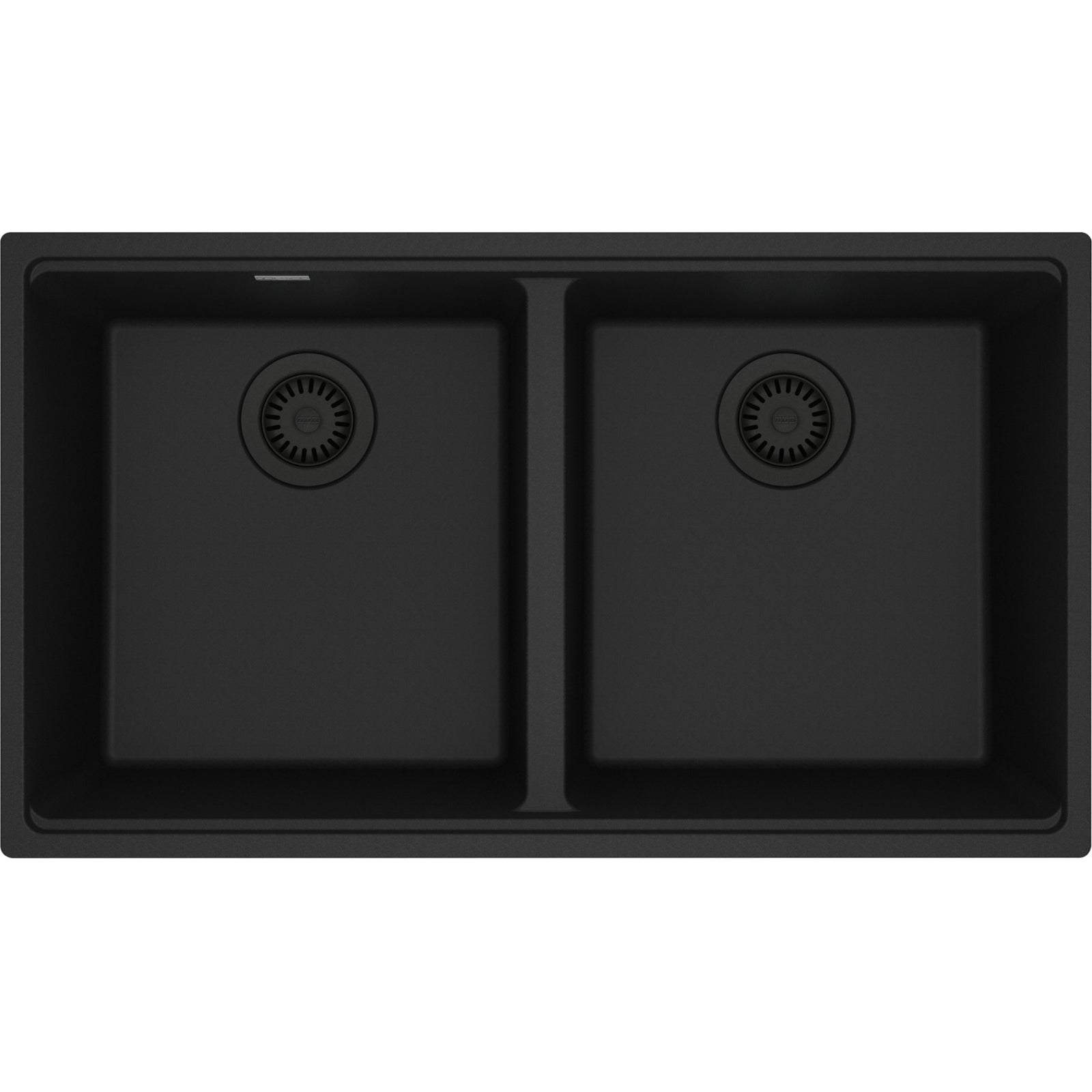 Franke Maris — Tarja Bajocubierta 33.5″ de Fragranite — Negro Mate