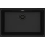 Franke Maris — Tarja Bajocubierta 30.5″ de Fragranite — Negro Mate