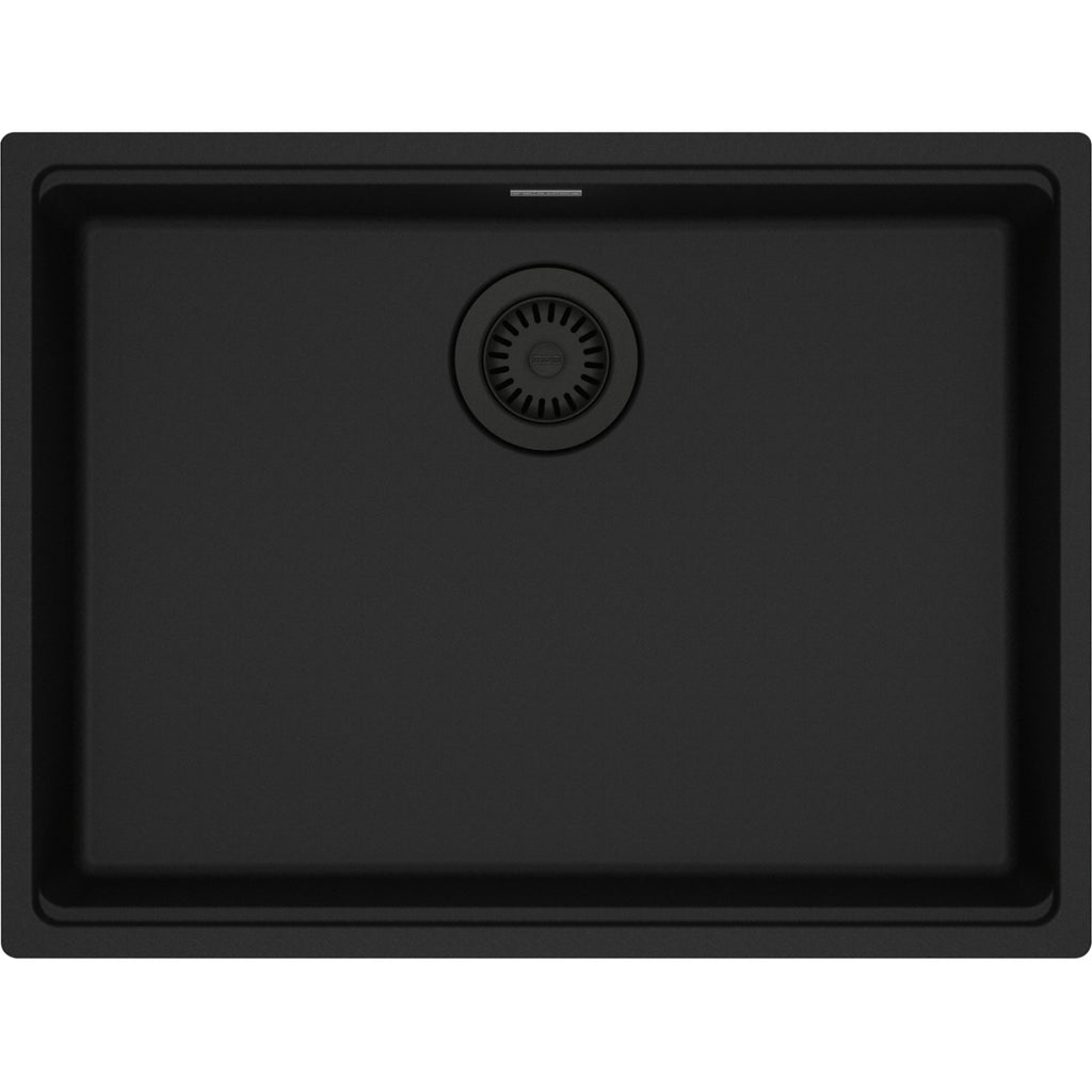 Franke Maris — Tarja Bajocubierta 25.5″ de Fragranite — Negro Mate