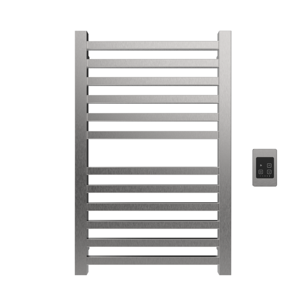 Quadro Q2132 Toallero Calefactor Cableado en Níquel Satinado