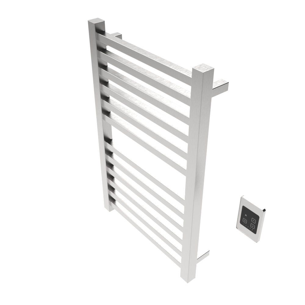 Quadro Q2132 Toallero Calefactor Cableado en Níquel Satinado