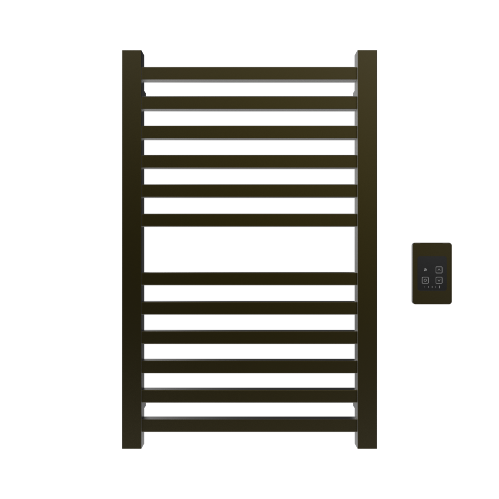 Quadro Q2132 Toallero Calefactor Cableado en Níquel Satinado