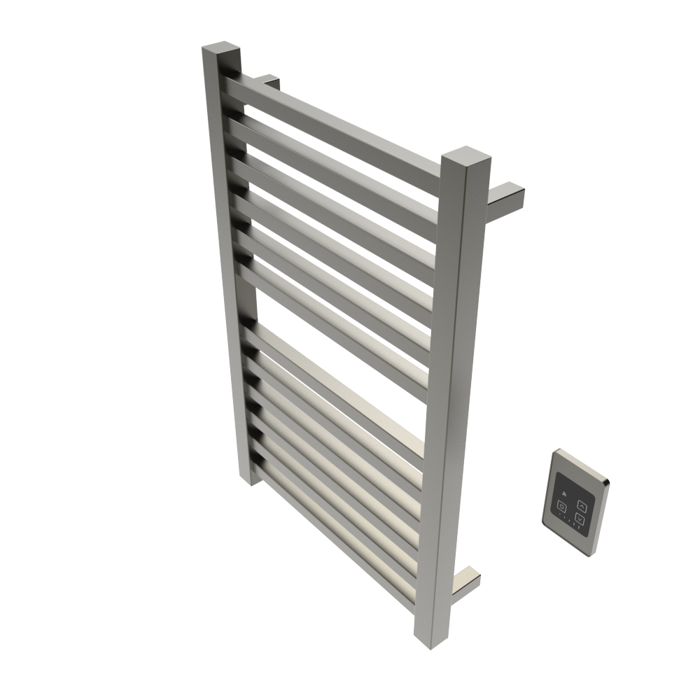 Quadro Q2132 Toallero Calefactor Cableado en Níquel Satinado