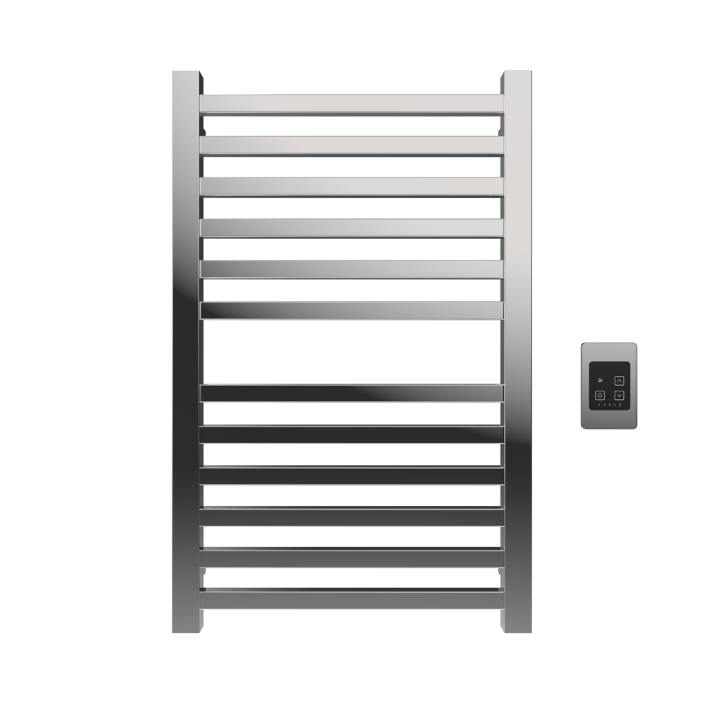 Quadro Q2132 Toallero Calefactor Cableado en Níquel Satinado