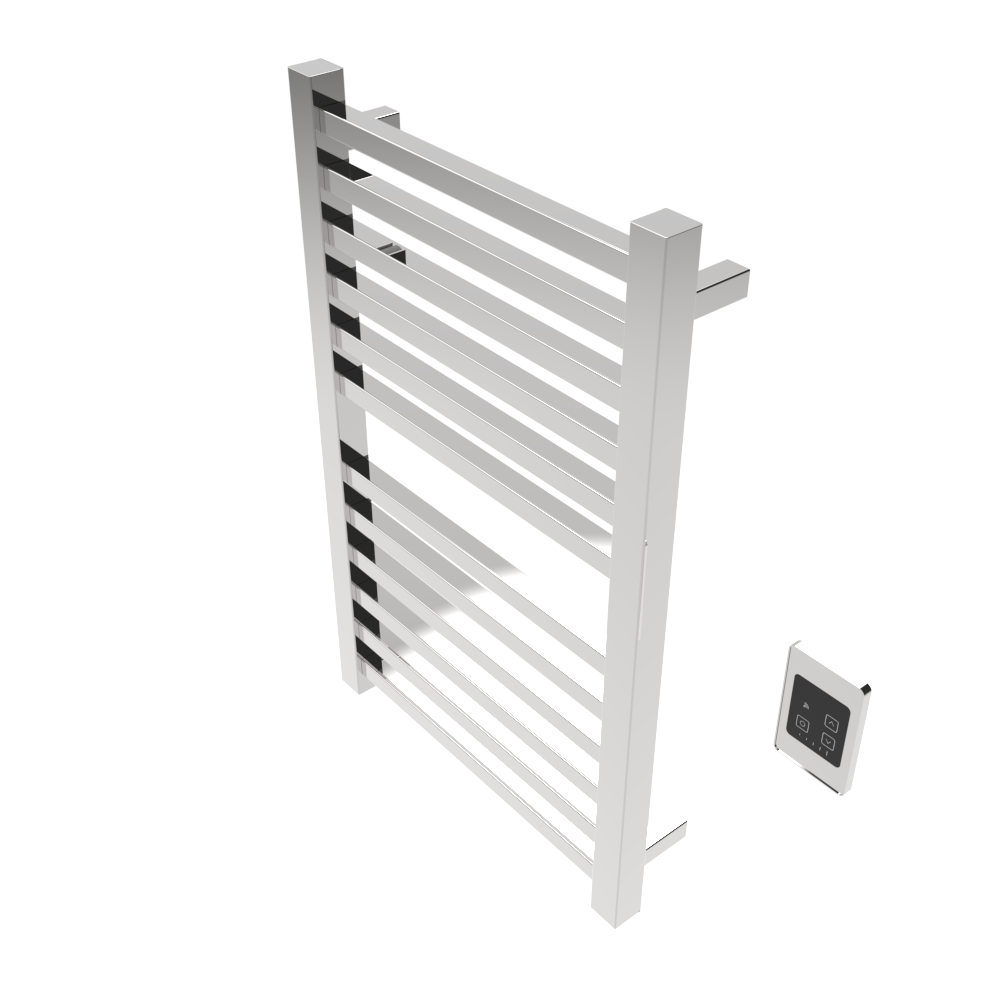 Quadro Q2132 Toallero Calefactor Cableado en Níquel Satinado