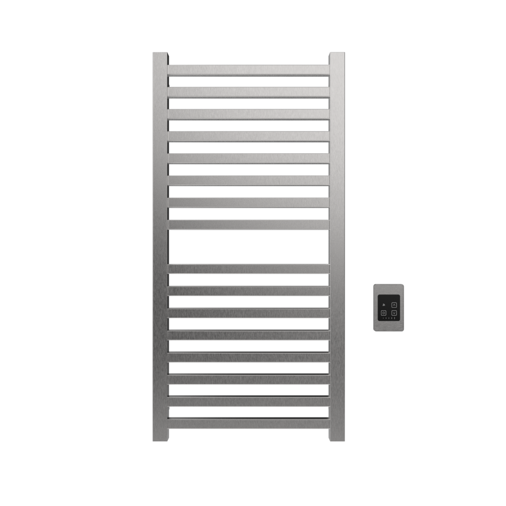 Quadro Q2142 Toallero Calefactor Cableado en Níquel Satinado