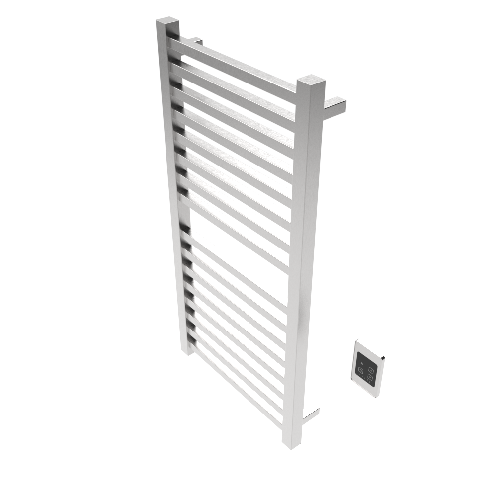 Quadro Q2142 Toallero Calefactor Cableado en Níquel Satinado