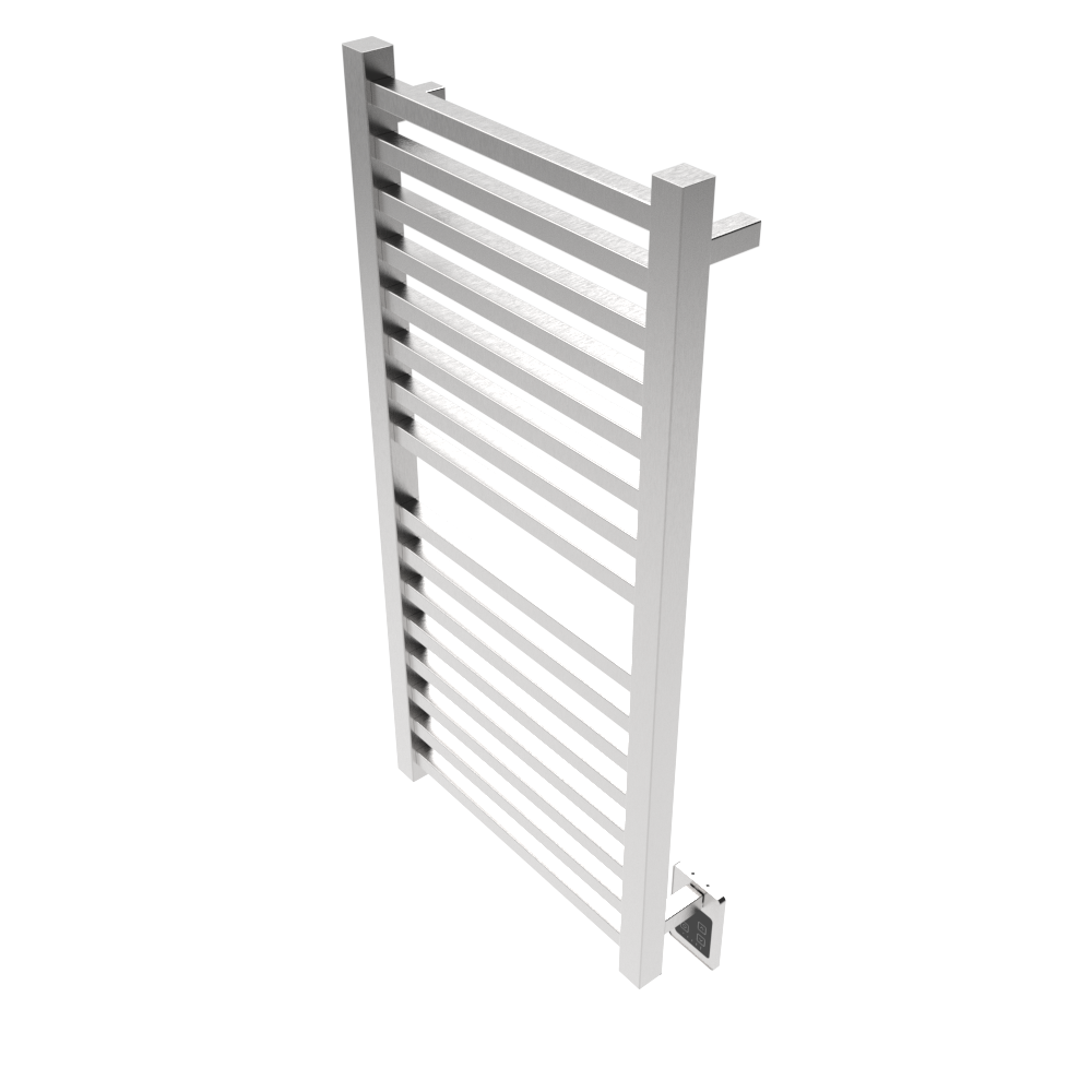 Quadro Q2142 Toallero Calefactor Cableado en Níquel Satinado
