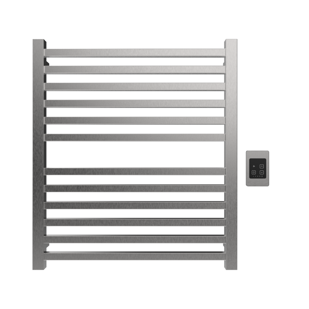 Quadro Q2932 Toallero Calefactor Cableado en Níquel Satinado