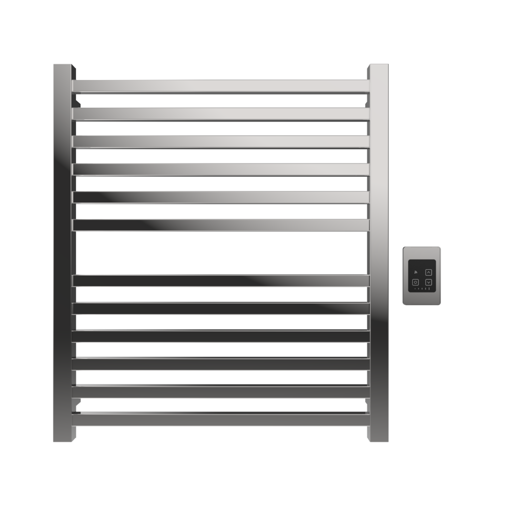 Quadro Q2932 Toallero Calefactor Cableado en Níquel Satinado