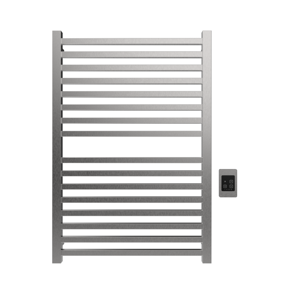 Quadro Q2942 Toallero Calefactor Cableado en Níquel Satinado