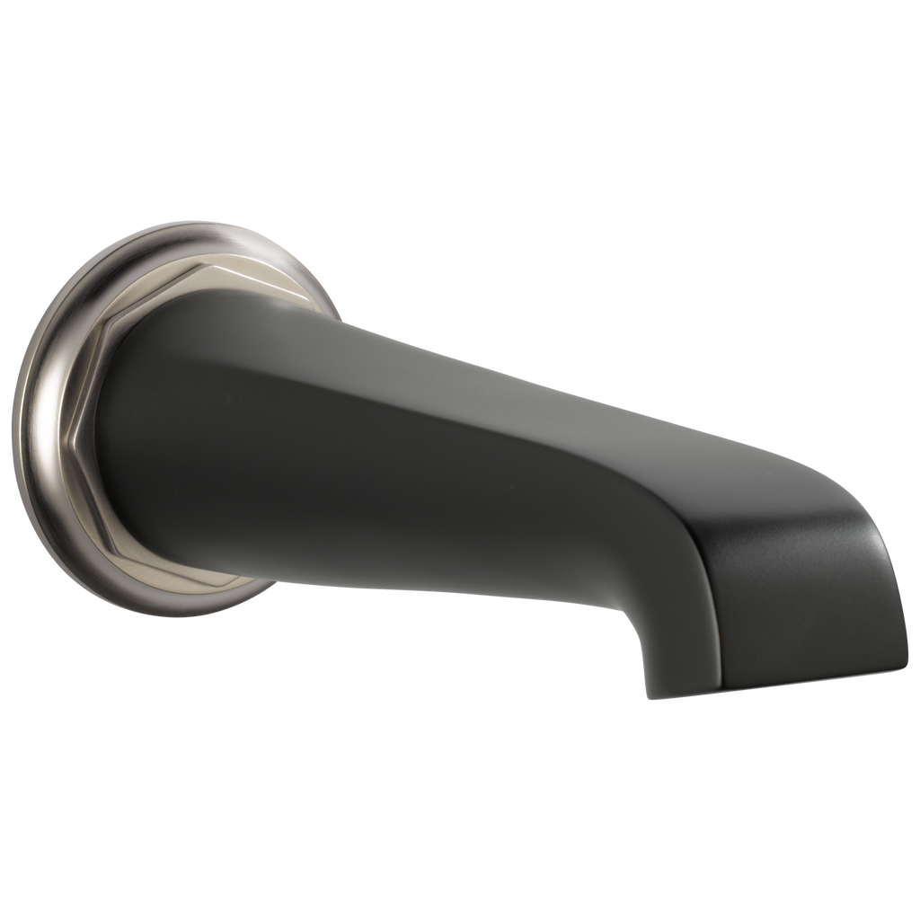 Brizo Rook Surtidor de Tina sin Desviador — Luxe Nickel  /Matte Black