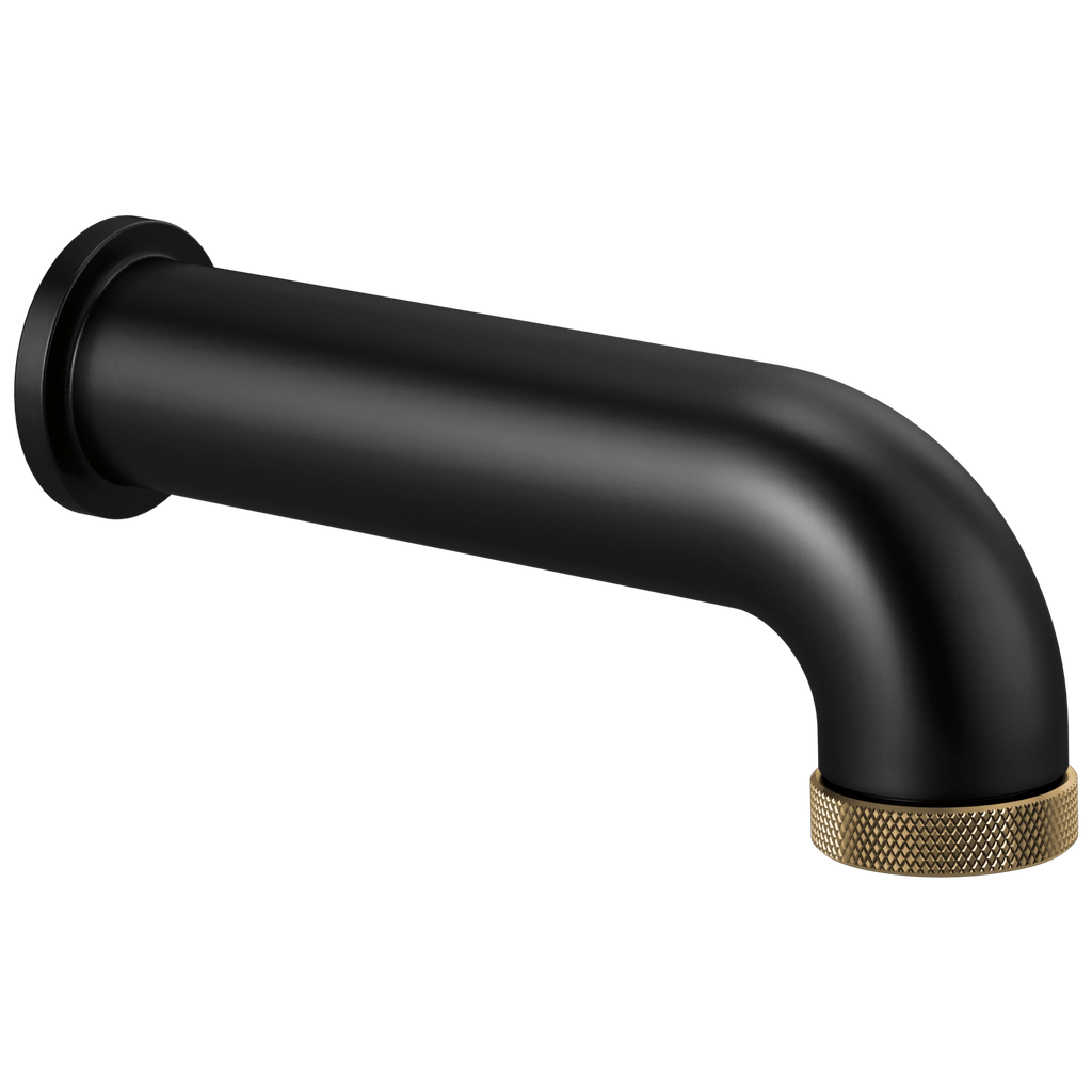 Brizo Litze Surtidor de Tina con Desviador — Negro Mate / Oro Luxe