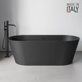 Ruvati Omnia — Bañera Independiente Ovalada de 67" en epiStone — Negro Mate