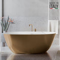 Ruvati Sinatra — Bañera Independiente de 71" en epiStone, Oro y Blanco — Oro y Blanco Mate