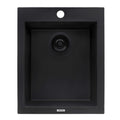 Ruvati epiGranite — Tarja de Bar / Prep de 16 x 20 pulg en Granito Compuesto — Negro Medianoche
