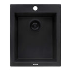 Ruvati epiGranite — Tarja de Bar / Prep de 16 x 20 pulg en Granito Compuesto — Negro Medianoche