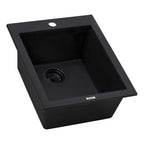 Ruvati epiGranite — Tarja de Bar / Prep de 16 x 20 pulg en Granito Compuesto — Negro Medianoche — 1