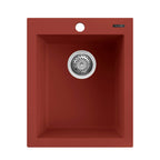 Ruvati epiGranite — Tarja de Bar / Prep de 16 x 20 pulg en Granito Compuesto — Rojo Baya