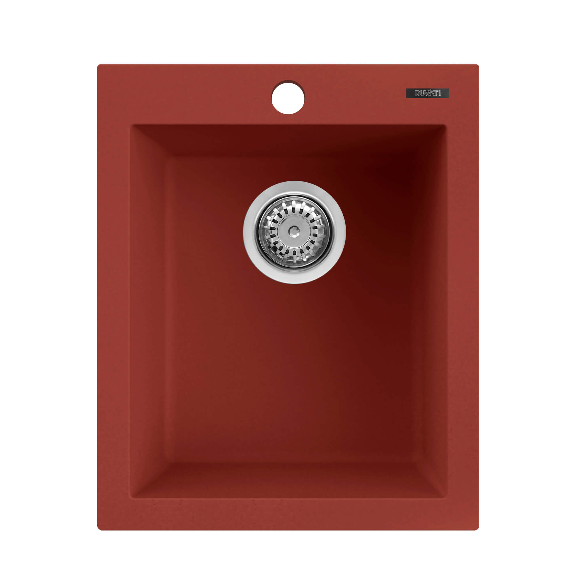 Ruvati epiGranite — Tarja de Bar / Prep de 16 x 20 pulg en Granito Compuesto — Rojo Baya