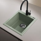 Ruvati epiGranite — Tarja de Bar / Prep de 16 x 20 pulg en Granito Compuesto — Verde Salvia — 1
