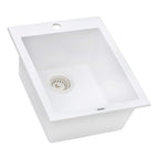 Ruvati epiGranite — Tarja de Bar / Prep de 16 x 20 pulg en Granito Compuesto — Blanco Ártico — 1