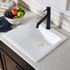 Ruvati epiGranite — Tarja de Cocina de 23 x 20 pulg en Granito Compuesto — Blanco Ártico
