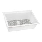 Ruvati epiGranite — Tarja de Cocina de 27 x 20 pulg en Granito Compuesto — Blanco Ártico — 3