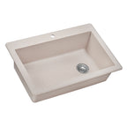 Ruvati epiGranite — Tarja de Cocina de 33 x 22 pulg en Granito Compuesto — Arena Caribe