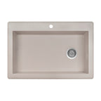 Ruvati epiGranite — Tarja de Cocina de 33 x 22 pulg en Granito Compuesto — Arena Caribe — 3