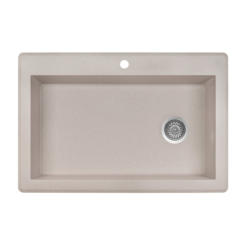Ruvati epiGranite — Tarja de Cocina de 33 x 22 pulg en Granito Compuesto — Arena Caribe — 2