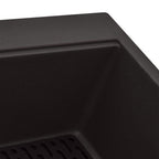 Ruvati epiGranite — Tarja de Cocina de 33 x 22 pulg en Granito Compuesto — Acero Inoxidable — 1