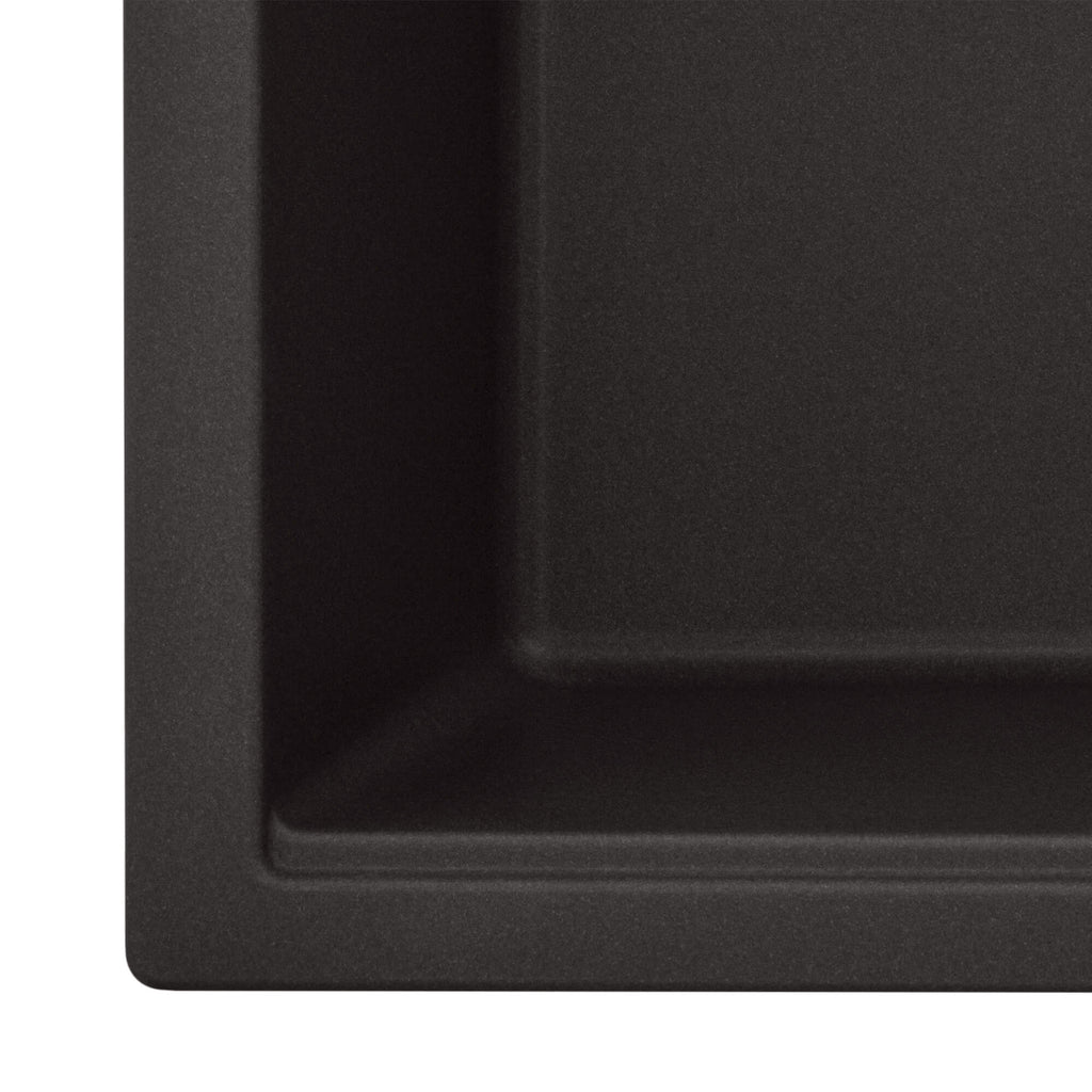 Ruvati epiGranite — Tarja de Cocina de 33 x 22 pulg en Granito Compuesto — Acero Inoxidable — 2