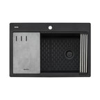 Ruvati epiStage — Tarja Workstation de Cocina en Granito Compuesto — Negro Mate — 4