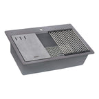 Ruvati epiStage — Tarja Workstation de Cocina en Granito Compuesto — Gris Urbano