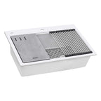Ruvati epiStage — Tarja Workstation de Cocina en Granito Compuesto — Blanco Mate