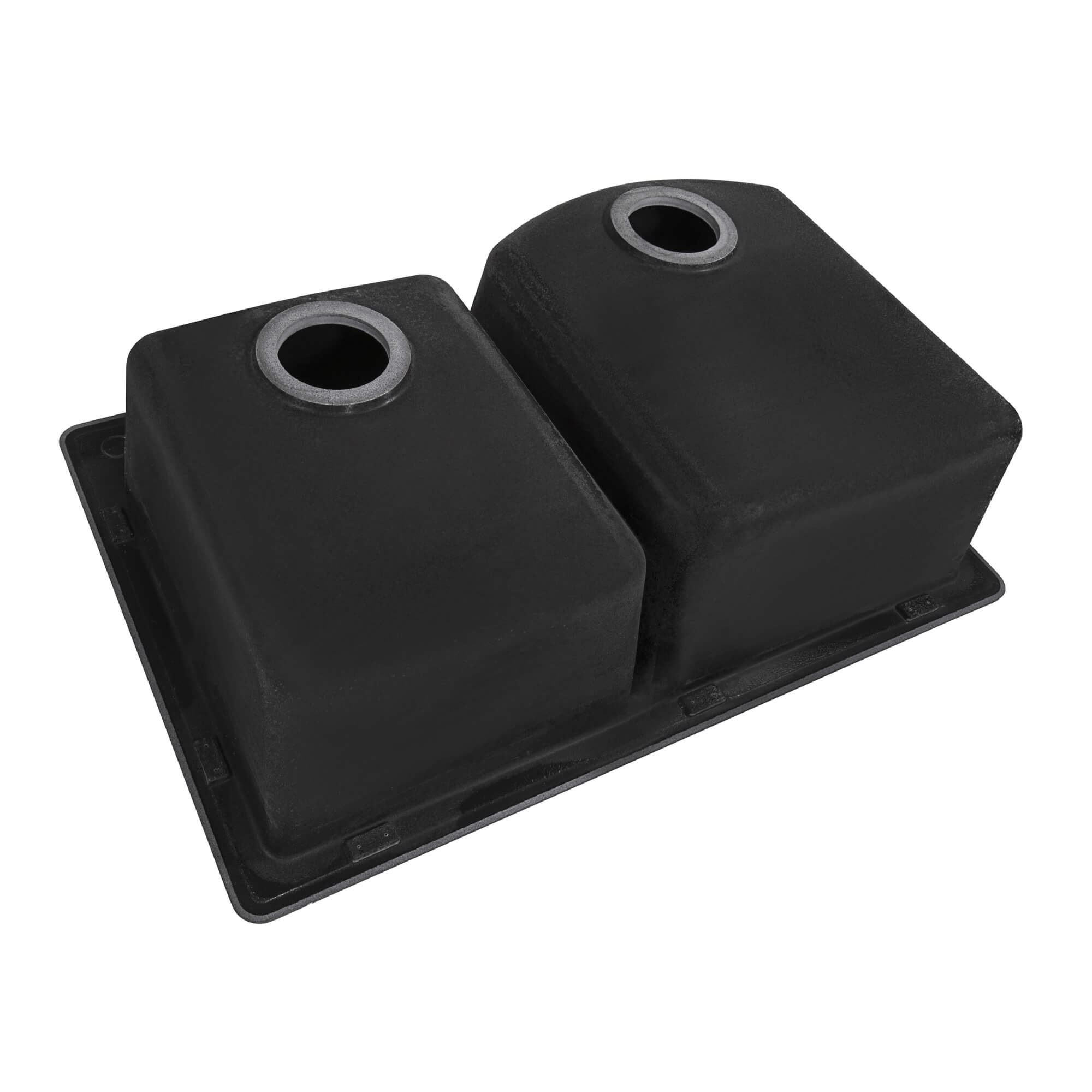 Ruvati epiGranite — Tarja de Cocina de 33 x 22 pulg en Granito Compuesto — Negro Medianoche — 3