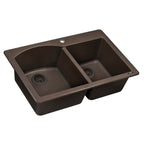 Ruvati epiGranite — Tarja de Cocina de 33 x 22 pulg en Granito Compuesto — Espresso — 1