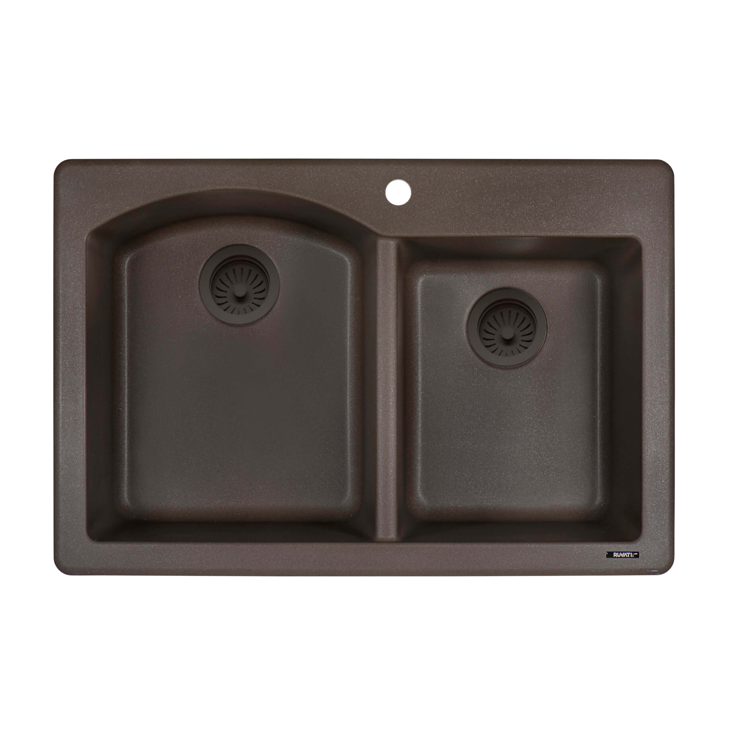 Ruvati epiGranite — Tarja de Cocina de 33 x 22 pulg en Granito Compuesto — Espresso — 3