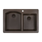 Ruvati epiGranite — Tarja de Cocina de 33 x 22 pulg en Granito Compuesto — Espresso — 2