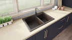 Ruvati epiGranite — Tarja de Cocina de 33 x 22 pulg en Granito Compuesto — Espresso — 4
