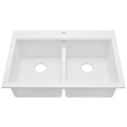 Ruvati epiGranite — Tarja de Cocina de 33 x 22 pulg en Granito Compuesto — Blanco Ártico — 1