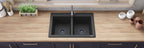 Ruvati epiGranite — Tarja de Cocina de 33 x 22 pulg en Granito Compuesto — Negro Medianoche — 3