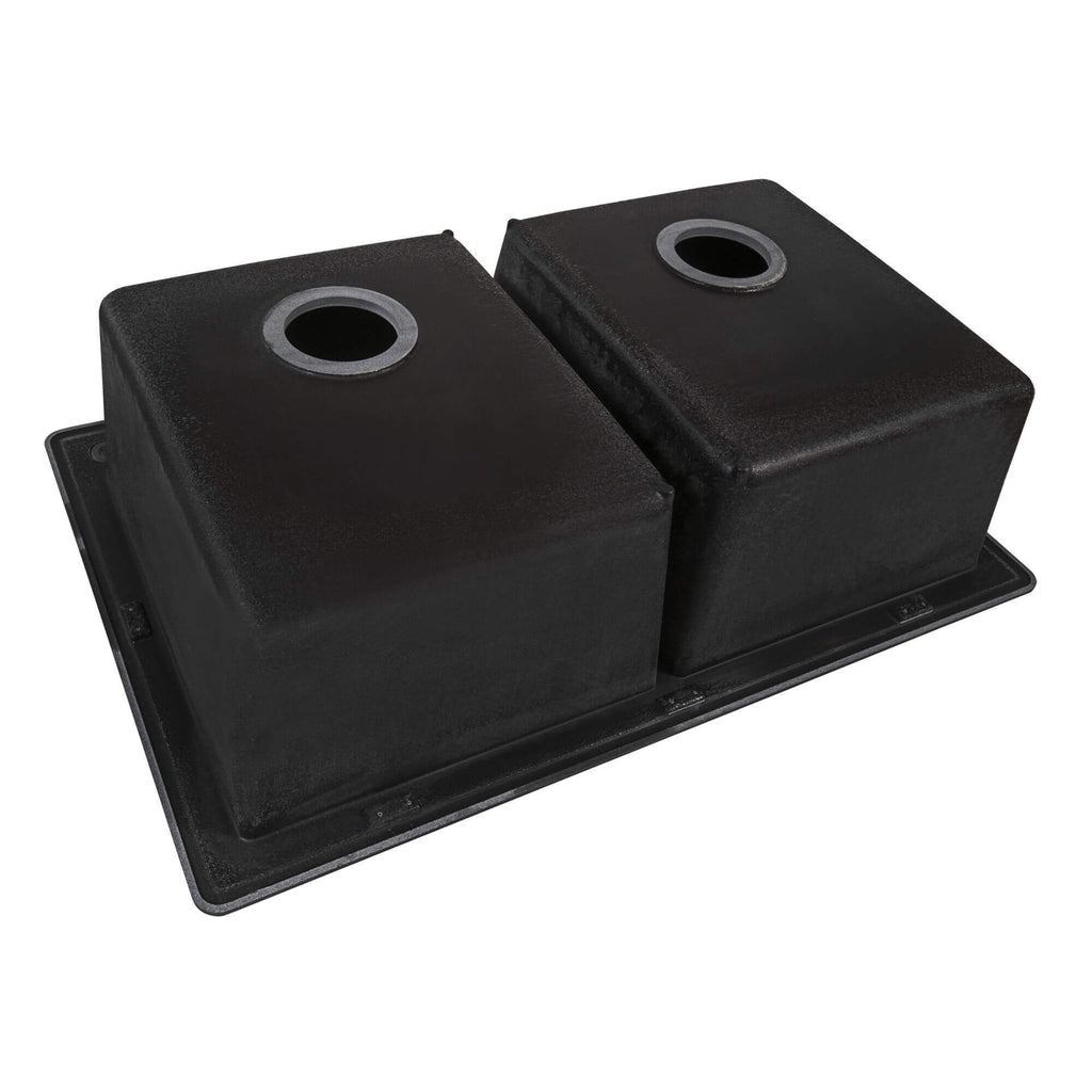 Ruvati epiGranite — Tarja de Cocina de 33 x 22 pulg en Granito Compuesto — Negro Medianoche — 4