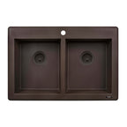 Ruvati epiGranite — Tarja de Cocina de 33 x 22 pulg en Granito Compuesto — Espresso — 1