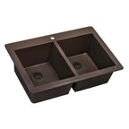 Ruvati epiGranite — Tarja de Cocina de 33 x 22 pulg en Granito Compuesto — Espresso — 3