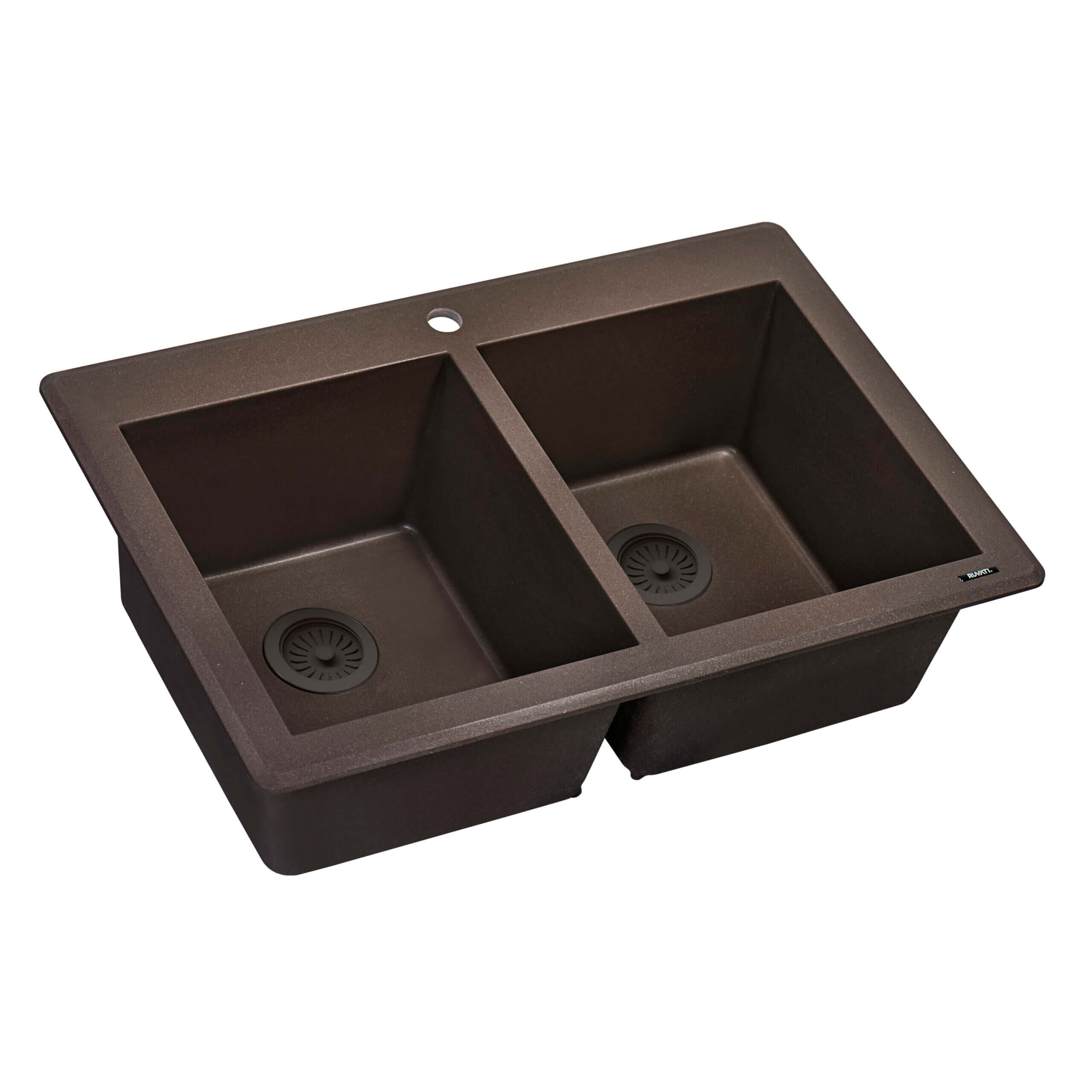 Ruvati epiGranite — Tarja de Cocina de 33 x 22 pulg en Granito Compuesto — Espresso — 3