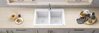 Ruvati epiGranite — Tarja de Cocina de 33 x 22 pulg en Granito Compuesto — Blanco Ártico — 2