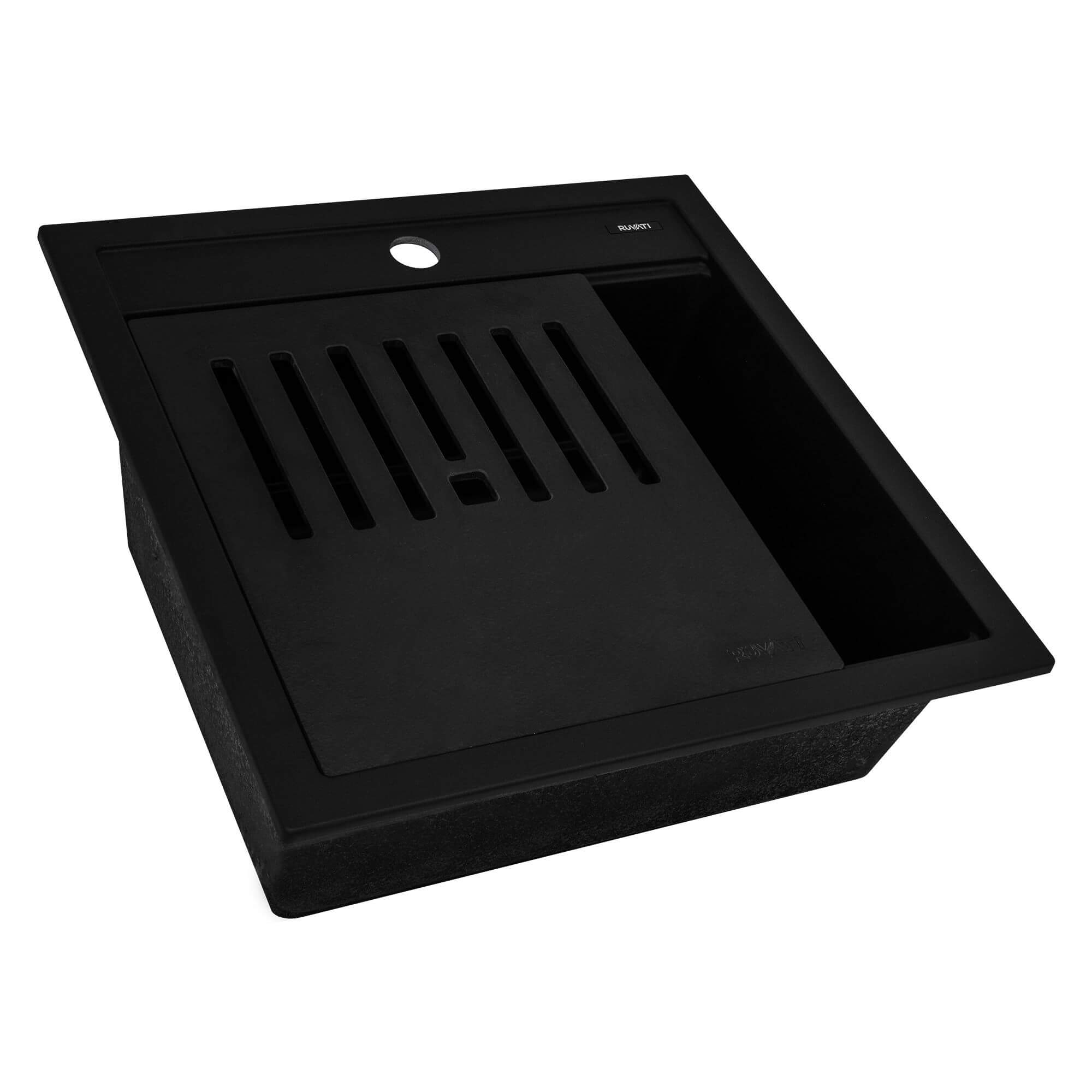 Ruvati epiCube — Tarja de Bar / Prep en Granito Compuesto — Negro Mate