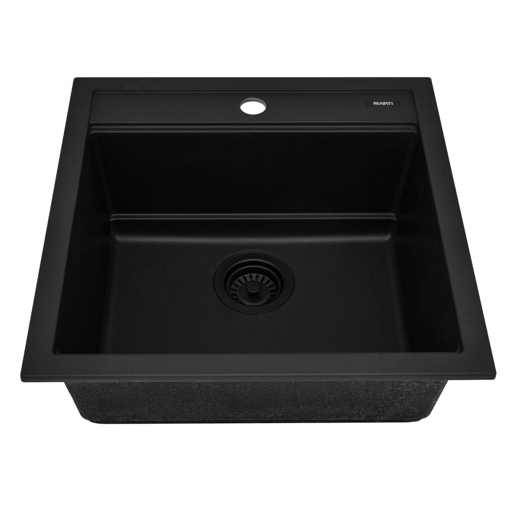 Ruvati epiCube — Tarja de Bar / Prep en Granito Compuesto — Negro Mate — 1